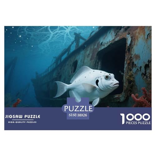 weißer chinesischer Flunder 1000 Teile Erwachsene Puzzle Premium Quality Herausforderung Spielzeug Animal Home Dekoration Klassische Lernspiel 38x26cm/1000pcs von XGASVBKWA