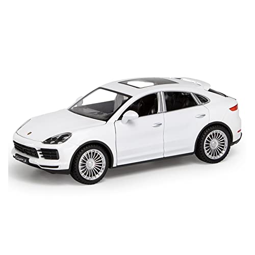 XGFFBAGB 1/24 Für Cayenne S Diecast Legierung Auto Modell SUV Pull Back 6 Türen Opend Sound Licht Off-Road Metall Spielzeug Geschenk(White,with Box) von XGFFBAGB