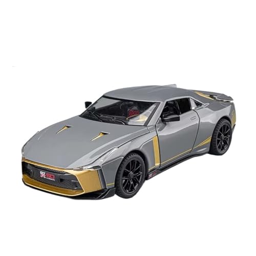 XGFFBAGB 1/24 Für GTR 50 Legierung Gießt Druck Metall Spielzeug Rennwagen Modell Sound Und Licht Sammlung Geschenk(Gray A,No Box) von XGFFBAGB