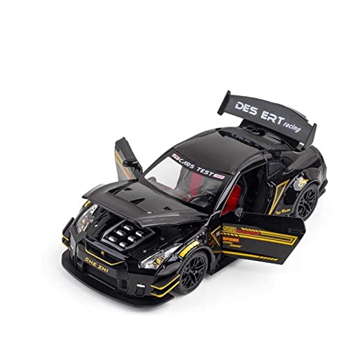 XGFFBAGB 1/24 Für GTR R35 Druckguss Legierung Modell Metall Pull Back Spielzeug Auto Geschenke(Black,No Box) von XGFFBAGB