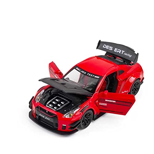 XGFFBAGB 1/24 Für GTR R35 Druckguss Legierung Modell Metall Pull Back Spielzeug Auto Geschenke(Rosso,with Box) von XGFFBAGB