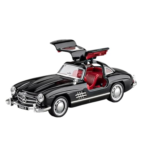 XGFFBAGB 1/32 Für 300SL Legierung Auto Modell Sound Und Licht Pull Back Spielzeug Sammlerstücke Geschenk(Black,with Box) von XGFFBAGB