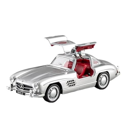 XGFFBAGB 1/32 Für 300SL Legierung Auto Modell Sound Und Licht Pull Back Spielzeug Sammlerstücke Geschenk(Silver,No Box) von XGFFBAGB