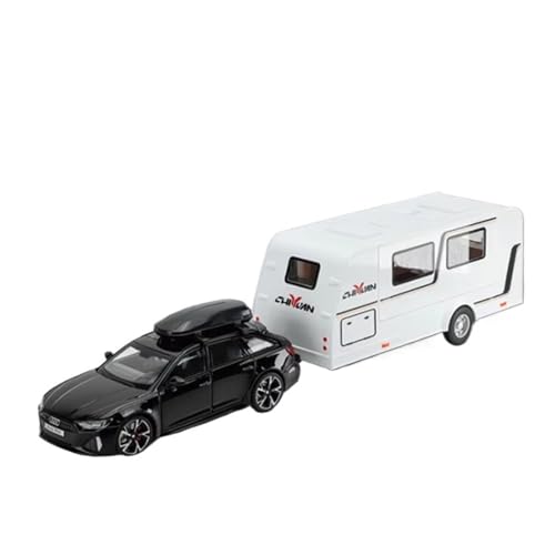XGFFBAGB 1/32 Für Anhänger RV LKW Spielzeug Legierung Diecast Off-Road Fahrzeug Camper Mit Sound Licht Auto Modell Sammlung Geschenk(Black,with Box) von XGFFBAGB