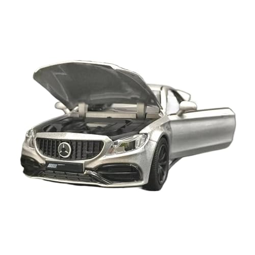 XGFFBAGB 1/32 Für C63S Legierung Auto Modell Spielzeug Metall Ornamente Sammlung Geschenke(Gray White,No Box) von XGFFBAGB