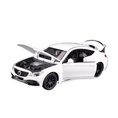 XGFFBAGB 1/32 Für C63S Legierung Auto Modell Spielzeug Metall Ornamente Sammlung Geschenke(White,No Box) von XGFFBAGB