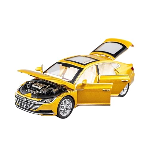 XGFFBAGB 1/32 Für CC Legierung Modell Diecast Metall Auto Sound & Licht Sammlerstücke Spielzeug Fahrzeug Geschenk(Yellow,with Box) von XGFFBAGB