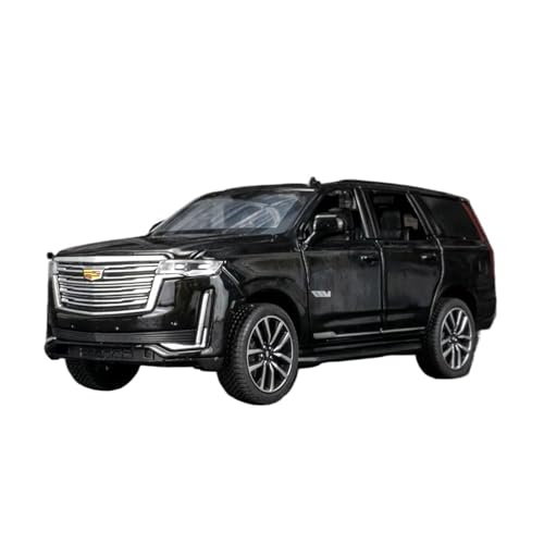XGFFBAGB 1/32 Für Cadillac Escalade Geländewagen Legierung Diecast Metall Modell Pull Back Spielzeug Auto Ornamente(Black,with Box) von XGFFBAGB