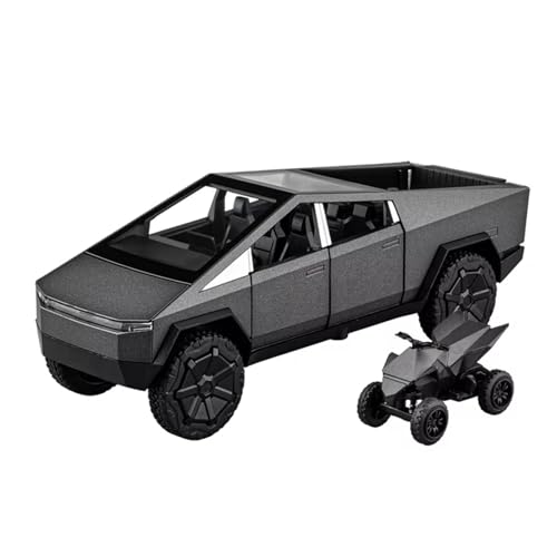 XGFFBAGB 1/32 Für Cyber ​​Spielzeug Pickup Legierung Auto LKW Modell Druck Druck Metall Off-Road Fahrzeuge Modell Sound Licht Spielzeug Geschenk(Gray A,with Box) von XGFFBAGB