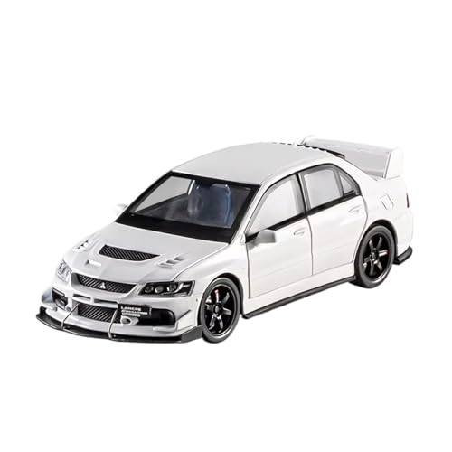 XGFFBAGB 1/32 Für EVO IX 9 Legierung Gießt Druck Metall Racing Auto Modell Sound Licht Geschenke(White,with Box) von XGFFBAGB