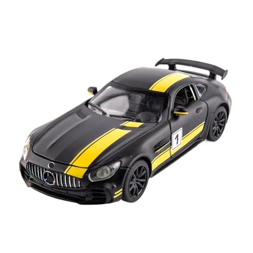 XGFFBAGB 1/32 Für GTR Modell Spielzeug Diecast Legierung Spray Sport Auto Sound Licht Pull Back Fahrzeug Geschenk(Yellow,with Box) von XGFFBAGB