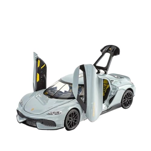 XGFFBAGB 1/32 Für Koenigsegg Sportwagen Legierung Automodell Akustooptische Sammlerstücke Dekoration Geschenk(Gray B,No Box) von XGFFBAGB