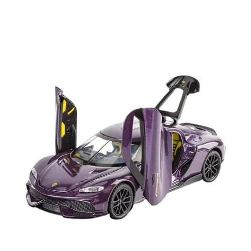 XGFFBAGB 1/32 Für Koenigsegg Sportwagen Legierung Automodell Akustooptische Sammlerstücke Dekoration Geschenk(Purple,No Box) von XGFFBAGB