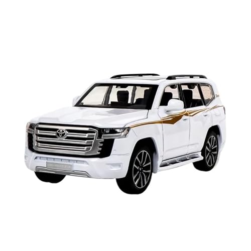 XGFFBAGB 1/32 Für LC300 SUV Legierung Auto Modell Diecast Metall Sound Licht Sammlung Geschenke Spielzeug(White,with Box) von XGFFBAGB