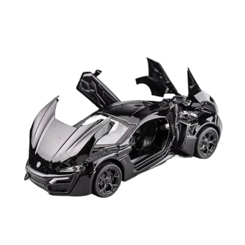 XGFFBAGB 1/32 Für LYKAN Hypersport Legierung Druckguss Sound Und Licht Auto Spielzeug Modell Sammlung Geschenk(Black,with Box) von XGFFBAGB