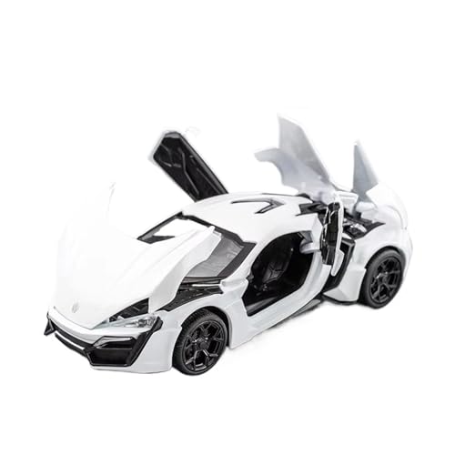 XGFFBAGB 1/32 Für LYKAN Hypersport Legierung Druckguss Sound Und Licht Auto Spielzeug Modell Sammlung Geschenk(White,No Box) von XGFFBAGB