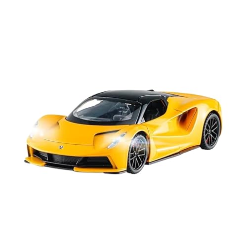 XGFFBAGB 1/32 Für Lotus EVIJA Legierung Diecast Metall Racing Auto Modell Sound Und Licht Spielzeug Geschenk(Yellow,No Box) von XGFFBAGB