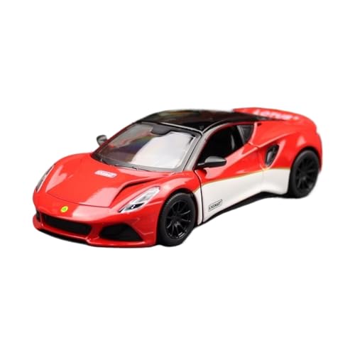 XGFFBAGB 1/32 Für Lotus Emira Racing Diecast Legierung Pull Back Fahrzeug Sammlung Geschenk(Rosso,No Box) von XGFFBAGB