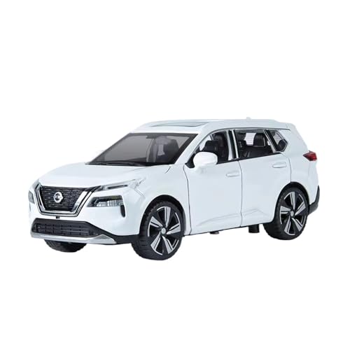 XGFFBAGB 1/32 Für X-Trail SUV Legierung Automodell Diecast Metall Spielzeug Off-Road Fahrzeuge Modell Geschenke(White,No Box) von XGFFBAGB