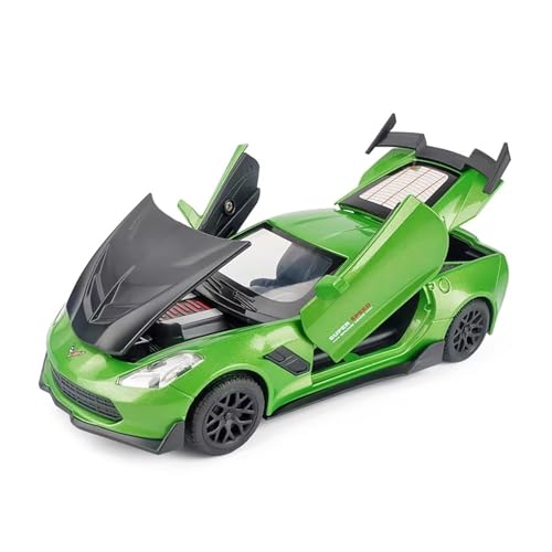XGFFBAGB 1/32 Für ZR1 Sport Spielzeug Diecast Metall Legierung Modell Auto Geschenke(Green,with Box) von XGFFBAGB
