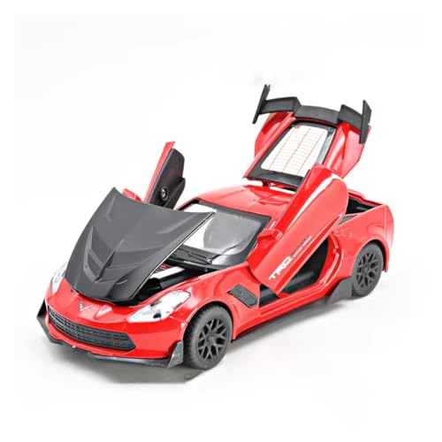 XGFFBAGB 1/32 Für ZR1 Sport Spielzeug Diecast Metall Legierung Modell Auto Geschenke(Rosso,with Box) von XGFFBAGB