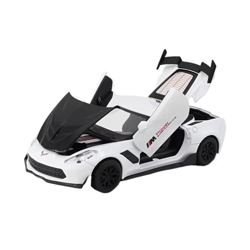 XGFFBAGB 1/32 Für ZR1 Sport Spielzeug Diecast Metall Legierung Modell Auto Geschenke(White,with Box) von XGFFBAGB