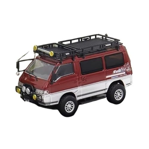 XGFFBAGB 1/64 Für Delica 3 Druckguss-Modellauto(Rosso,with Box) von XGFFBAGB