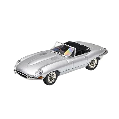 XGFFBAGB 1/64 Für E-Type 1961 Cabrio Druckguss Auto Modell Sammlung(Silver,with Box) von XGFFBAGB
