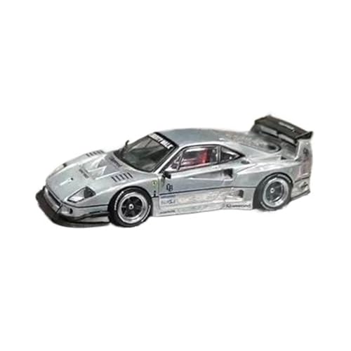 XGFFBAGB 1/64 Für F40 Modellauto Legierungs-Druckguss-Sportfahrzeug Mattschwarz-Kollektion(Silver Gray,with Box) von XGFFBAGB