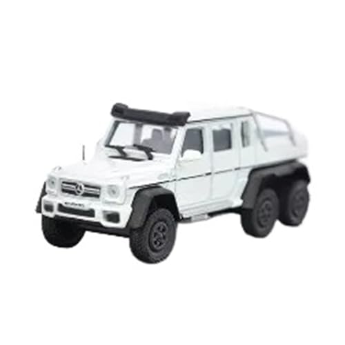 XGFFBAGB 1/64 Für G63 6X6 G-Klasse Pickup Aluminium Modell Auto Sammler Spielzeug Souvenirgeschenk Display(White,With box) von XGFFBAGB