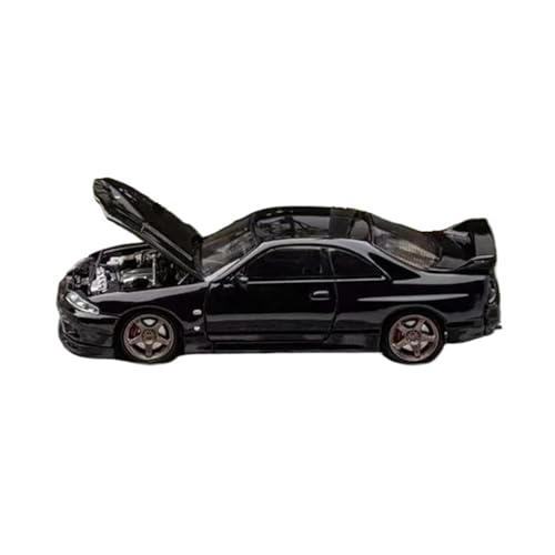 XGFFBAGB 1/64 Für GTR BCN R33 400R Geöffnete Haube Diecast Auto Modell Sammlung Spielzeug(Black,with Box) von XGFFBAGB