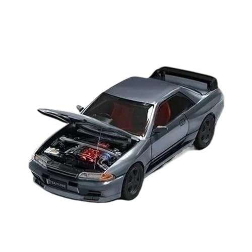 XGFFBAGB 1/64 Für GTR R32 Diecast Sport Modell Auto Metall Sammlung Ornamente(Silver,with Box) von XGFFBAGB