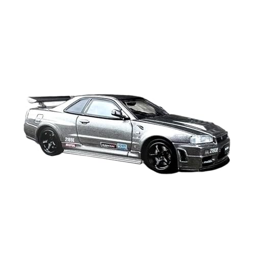 XGFFBAGB 1/64 Für GTR R34 Diecast Autos Modell Spielzeug Sammler Desktop Ornament Für Geschenk(No Box) von XGFFBAGB