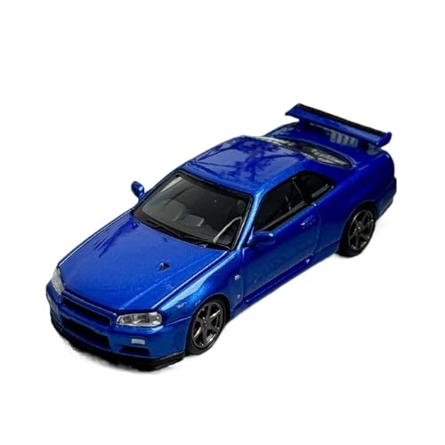 XGFFBAGB 1/64 Für GTR R34 V Spec II Druckguss-Modellauto(Blue B,with Box) von XGFFBAGB