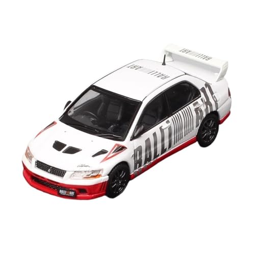 XGFFBAGB 1/64 Für Lancer GSR EVO VII Ralliart Rallye Auto Modell Gießt Druck Spielzeug Fahrzeuge(White,No Box) von XGFFBAGB