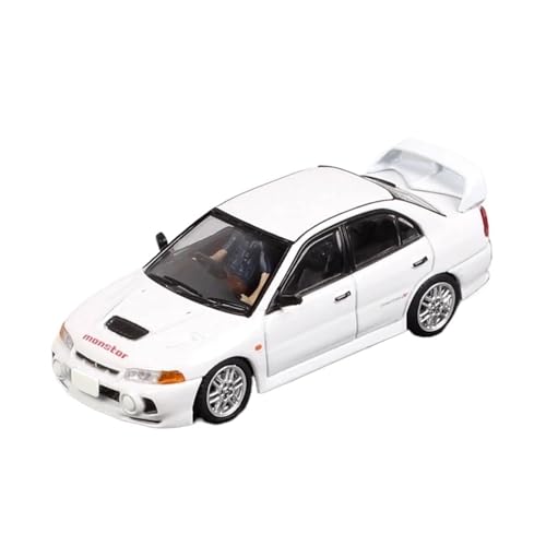 XGFFBAGB 1/64 Für Lancer GSR RS EVO IV/IX Rallye Auto Modell Gießt Druck Spielzeug Fahrzeuge(White,No Box) von XGFFBAGB