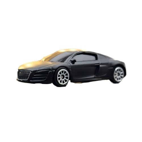 XGFFBAGB 1/64 Für R8 V10 Maßstab Auto Modell Druckguss Fahrzeug Sammlung Geschenk Spielzeug(Black,No Box) von XGFFBAGB