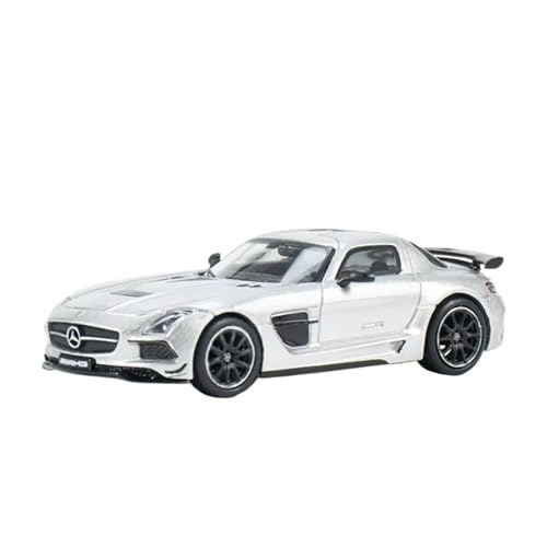 XGFFBAGB 1/64 Für SLS Legierung Auto Modell Sport Fahrzeug Spielzeug Sammlung Display(Silver,with Box) von XGFFBAGB