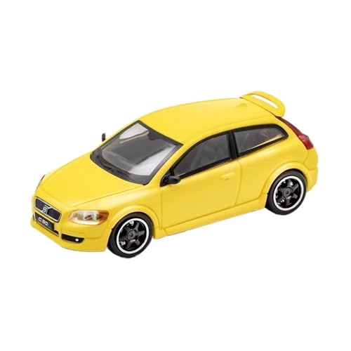 XGFFBAGB 1/64 Für VOL C30 Rennstil Automodell Stop Diecast Spielzeug Kollektion Dekoration(Yellow,With box) von XGFFBAGB