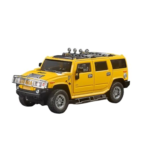 XGFFBAGB 1:18 Für H2 Highway 61 SUV Legierung Diecast Metall Spielzeug Off-Road Fahrzeuge Auto Modell Geschenk(Yellow,No Box) von XGFFBAGB