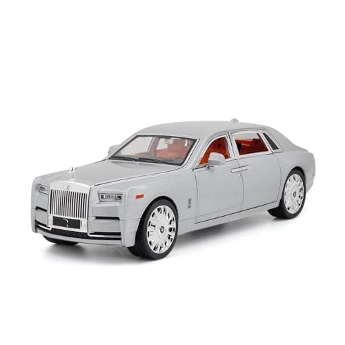XGFFBAGB 1:18 Für Phantom Legierung Automodell Mit Motorgeräusch Und Pull Back Spielzeugauto 6 Offene Türen Sammlung Display Geschenk(Silver Gray,with Box) von XGFFBAGB