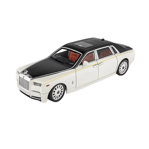 XGFFBAGB 1:18 Für Phantom Legierung Pull Back Spielzeug Druckguss Auto Mit Sound Und Licht Modell Spielzeug(Black White,with Box) von XGFFBAGB