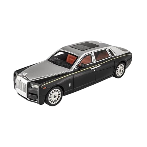 XGFFBAGB 1:18 Für Phantom Legierung Pull Back Spielzeug Druckguss Auto Mit Sound Und Licht Modell Spielzeug(Silver Black,No Box) von XGFFBAGB