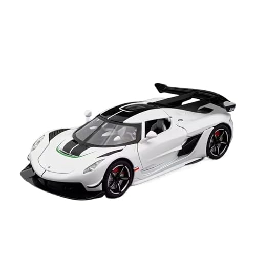 XGFFBAGB 1:22 Für Jesko Sportwagen Modell Spielzeug Metall Diecast Licht Musik Pull Back Modelle Sammlung Racing Fahrzeug Geschenk(White,with Box) von XGFFBAGB