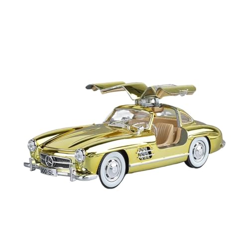 XGFFBAGB 1:24 Für 300SL Legierung Gießt Druck Metall Spielzeug Auto Modell Sound Licht Sammlung Geschenke(Gold,with Box) von XGFFBAGB