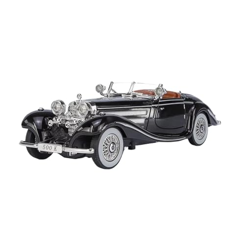 XGFFBAGB 1:24 Für 500K Auto Spielzeug Diecast Legierung Modell Sound Licht Sammlung Geschenk(Black,with Box) von XGFFBAGB