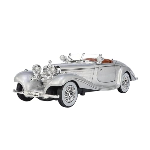 XGFFBAGB 1:24 Für 500K Auto Spielzeug Diecast Legierung Modell Sound Licht Sammlung Geschenk(Silver,No Box) von XGFFBAGB