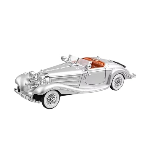 XGFFBAGB 1:24 Für 500K Legierung Metalldruckguss Automodell Sound & Licht Desktop-Sammlung Hobby Ornamente Geschenk(Silver,No Box) von XGFFBAGB