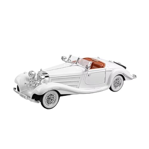 XGFFBAGB 1:24 Für 500K Legierung Metalldruckguss Automodell Sound & Licht Desktop-Sammlung Hobby Ornamente Geschenk(White,with Box) von XGFFBAGB