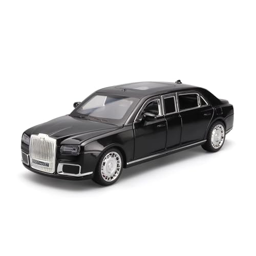 XGFFBAGB 1:24 Für Aurus Legierung Auto Modell Sound Und Licht Spielzeug Sammlerstücke Geschenk(Black,with Box) von XGFFBAGB